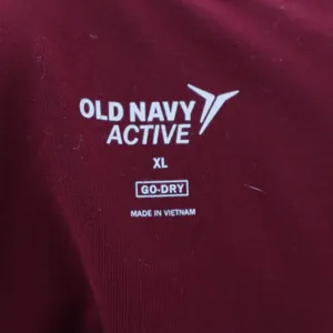 Old Navy Biker Shorts Womens XL Go-Dry Burgundy Compression High Rise Excellent thumbnail 2