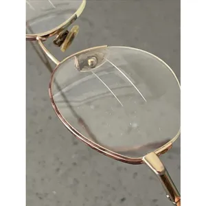 Safilo Eyeglasses Frames ONLY Gold Metal Full Rim 52-19-135 Gold Italy Half Rim thumbnail 14