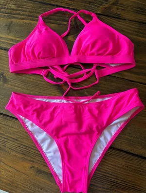 Hot Pink Bikini Set thumbnail 1