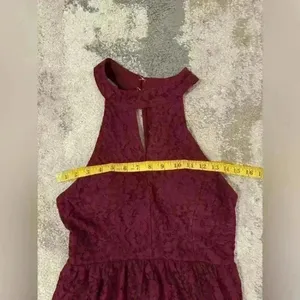 Women’s Burgundy Windsor Dress thumbnail 6