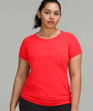 Lululemon Swiftly Tech 2.0 Short Sleeve Short Womens Size 16 Love Red NWT thumbnail 1