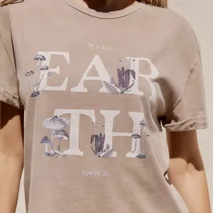 Anthropologie Malai Earth Brown Oversized Tee thumbnail 1