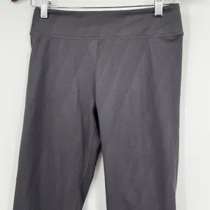 Free People movement gray subtle striped legging pants pull on athleisure small thumbnail 3
