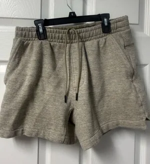American Eagle Taupe Cozy Fleece Sweatshorts thumbnail 1