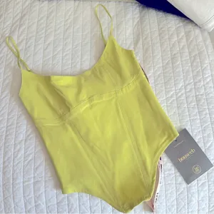 HOUSE OF CB Flavia Neon Sculpting Corset in Yellow Sz. Small NWT thumbnail 4