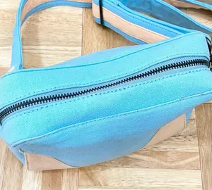 Free People We The Free Blue Canvas Convertible Crossbody Bag thumbnail 4