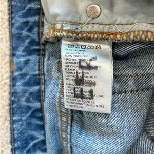 BDG distressed blue jean denim essential mid rise shorts thumbnail 4