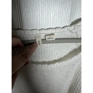 Anthropologie Moth Medium Crochet Sweater Shirt Granny Cottagecore Boho Work thumbnail 3