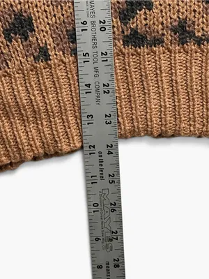 Aerie Leopard Print Oversized Knit Sweater Size Small Brown Black NWT thumbnail 8