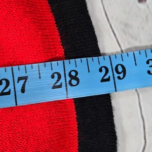 Norton McNaughton Petites‎ Black White Red Striped Button Front Cardigan Sweater thumbnail 9