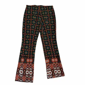 Maeve Anthropologie The Margot patterned kick flare geometric pants SZ S #2538 thumbnail 5