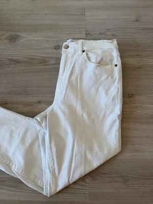 Daze Denim High-Rise Straight White Jeans thumbnail 2