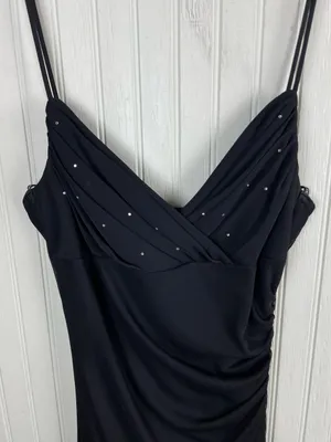 Vintage 90s Y2K City Triangles Slip Maxi Dress Size Medium Rhinestone Fairycore thumbnail 12