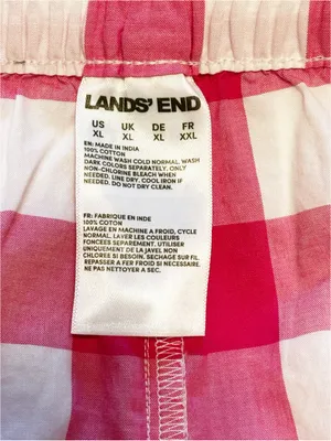 Lands' End Poplin Sleep Boxer Shorts size XL NWT Hot Pink‎ Gingham thumbnail 6