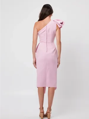Elliatt ELLIATT AMARA DRESS PINK SIZE XS One-Shoulder Pink Ruffle Peplum Dress thumbnail 3