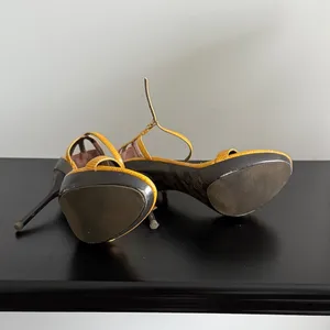 Yellow‎ Strappy Heels Sz 6 Yellow thumbnail 6