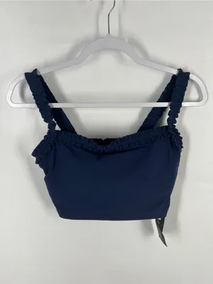 Abercrombie YPB studioFLEX Scrunchie Strap Tank Navy S NWT thumbnail 2
