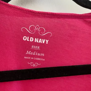 Old Navy Pink Twisted Collar Lightweight Short Sleeve Tee Medium New W/O Tag thumbnail 3