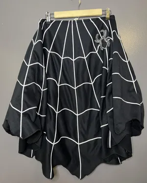 Grandin Road Spider Web Poncho Womens One Size Black Halloween Costume Spider thumbnail 1
