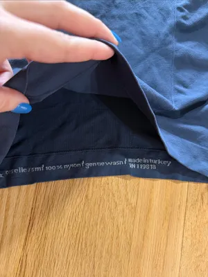 Oiselle Wazelle Navy Blue Halter Seamless Tank Top Sz S thumbnail 4