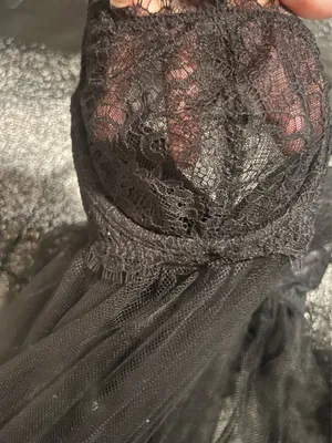 Womens M Victoria's Secret Black sheer babydoll lingerie top thumbnail 5