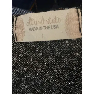 Altar’d State sparkle Boho Grunge Black & White Teen Sleeveless Crop Top L thumbnail 4