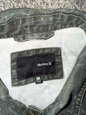 Hurley Green Camo Tiger Stripe Denim Jacket thumbnail 3