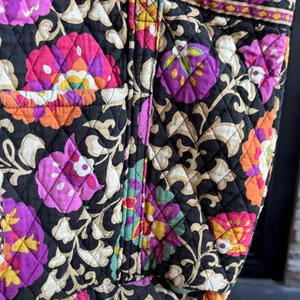 Vera Bradley Black and Pink Floral Tote thumbnail 4