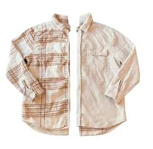 American‎ Eagle Women's Reversible Corduroy Flannel Jacket Large thumbnail 1
