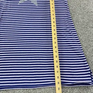 Victorias Secret Striped Long Sleeve Tunic Top Womens L‎ Blue White Loungewear thumbnail 4