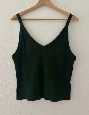 Anthropologie pilcro tank top in green thumbnail 1