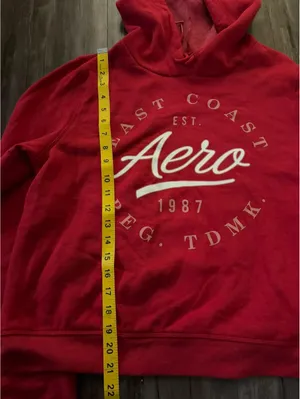 Aeropostale Juniors Large Hoodie & Sweat Pant Set Red Y2K thumbnail 5