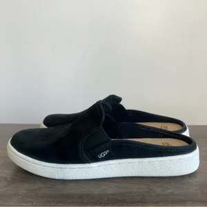 UGG NEW Women's Gene Slip On Black Leather Mule Size 6 #937 thumbnail 5