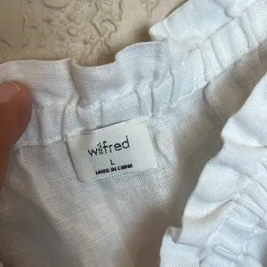 Aritzia Wilfred Vermeer Linen Babydoll Camisole White Ruffle Tank Top L thumbnail 4