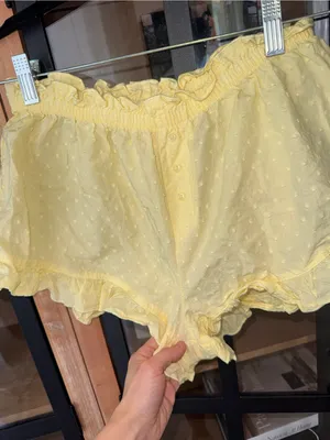 Colsie pajamas shorts boxers ruffle hem swiss dot cotton butter frilly thumbnail 3