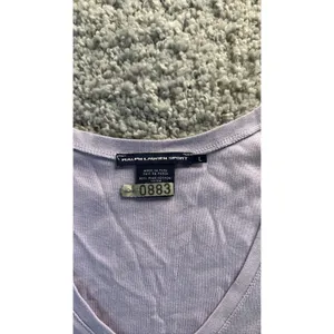 Ralph Lauren Sport Womens Purple V Neck Tank Top Cotton Lyocell Size L thumbnail 2