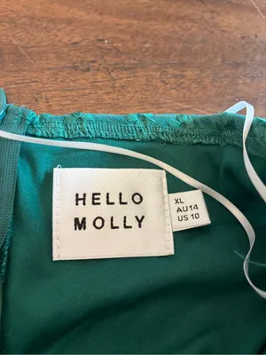 Hello Molly Dress Strapless Women’s XL Green Floral Ruched Mini 10 thumbnail 2