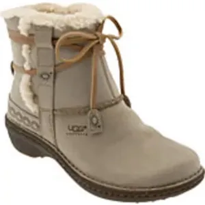 UGG Women's Light Tan Shearling-Trim Ankle Boot thumbnail 1