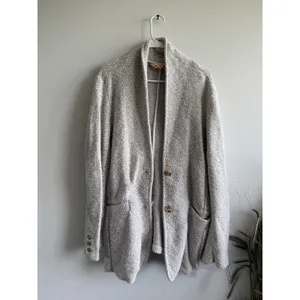 Faherty Womens Organic Cotton Knit Blazer Grey Marled Unstructured Jacket‎ XL thumbnail 2
