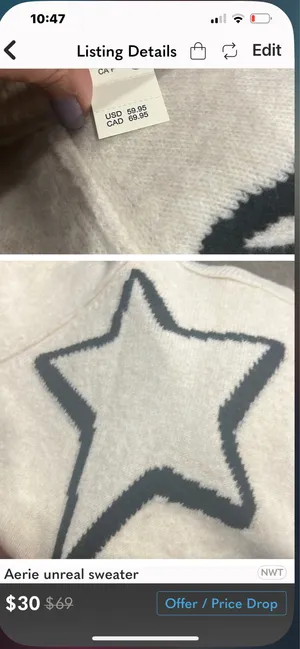 Aerie Unreal Sweater with Star thumbnail 4