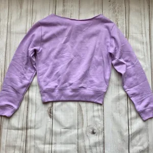 PINK Victoria's Secret Bling Lavender Fleece Cropped Pullover Sz XS NWT thumbnail 6
