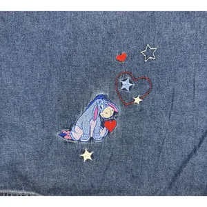 Vintage Disney Denim‎ Vest Shirt Women's 22W/24W Jerry Leigh Eeyore Pearl Snap thumbnail 3