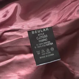 Beulah Style Maroon Vegan Leather‎ Jacket W/ Fur Trim Size Medium thumbnail 7