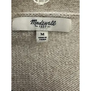 Madewell Long Cardigan Sweater Marled Flax Size Medium thumbnail 7