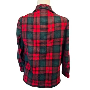1960s Pendleton “49er” Wool Jacket – Vintage Red & Green Tartan Plaid – XS/S thumbnail 6