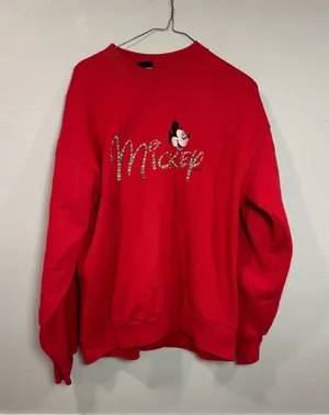 Disney Vintage 90’s Red Mickey Crewneck Sweatshirt thumbnail 1