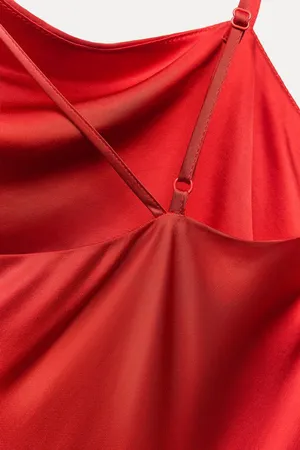 red midi dress satin party wedding coctail shower night out thumbnail 14