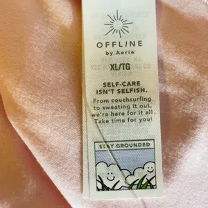 481 | NWT OFFLINE by Aerie Womens XL Long Sleeve Scoop Neck Crop Top Pink thumbnail 7