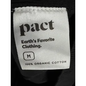 Pact Women Cardigan Full Zip Mock Neck Organic Cotton Black M thumbnail 4