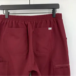 FIGS Yola Skinny Scrub Pants Burgundy S Tall thumbnail 7